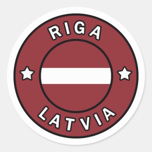 Riga Latvia Classic Round Sticker
