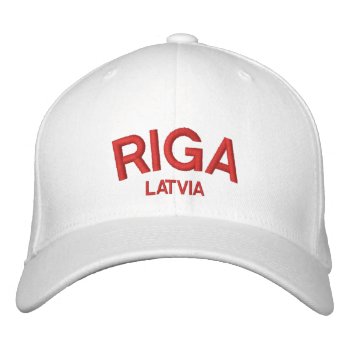 Riga Latvia - Custom Baseball Cap by Azorean at Zazzle