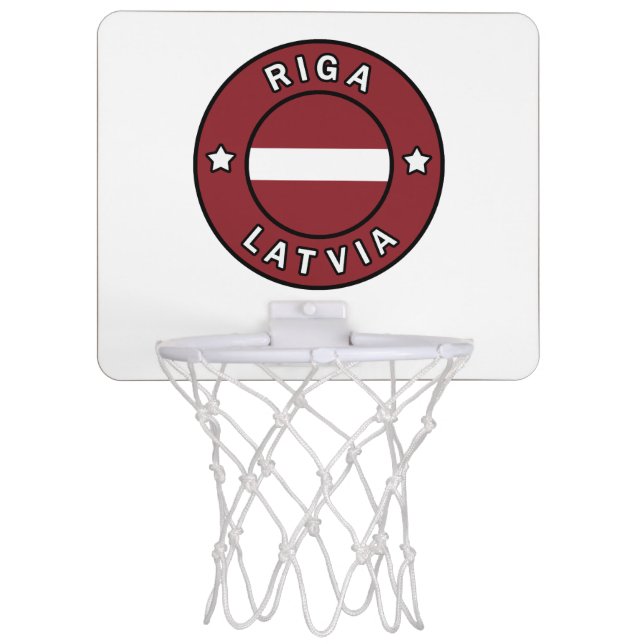 Riga Latvia Mini Basketball Hoop (Front)