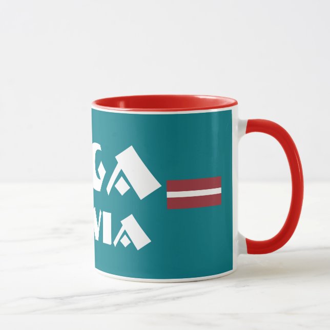 Riga Latvia Modern Design Mug (Right)