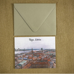 Riga, Latvia Panorama View Postcard