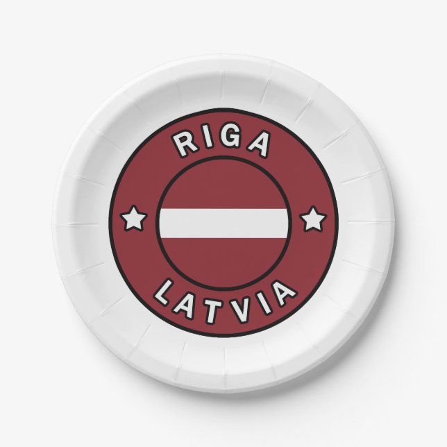 Riga Latvia Paper Plates (Front)