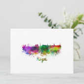 Riga skyline in watercolor (Standing Front)