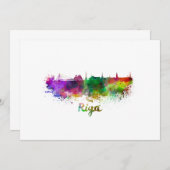 Riga skyline in watercolor (Front/Back)