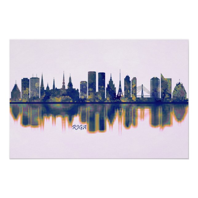 Riga Skyline Poster (Front)