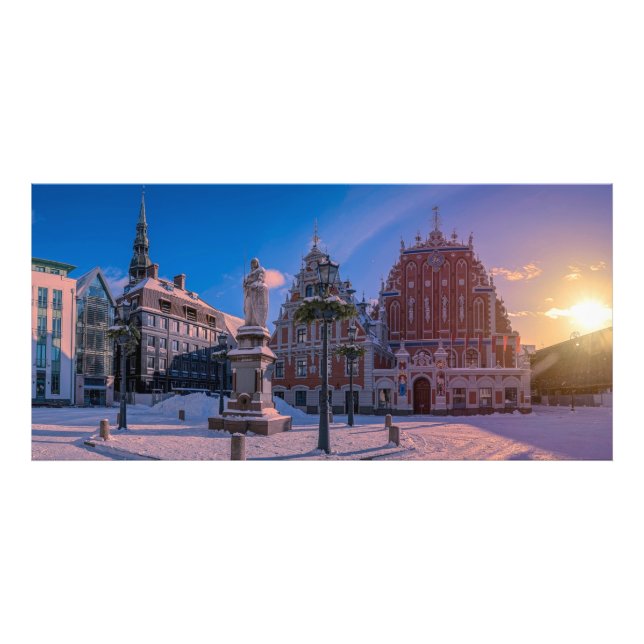 Riga Town Hall Square in winter Photo Print (Front)