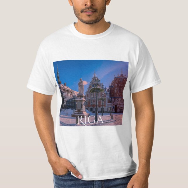 Riga Town Hall Square in winter T-Shirt (Front)