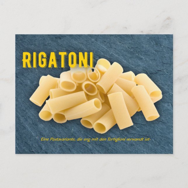 Rigatoni al Forno Italian Restaurant Postcard (Front)