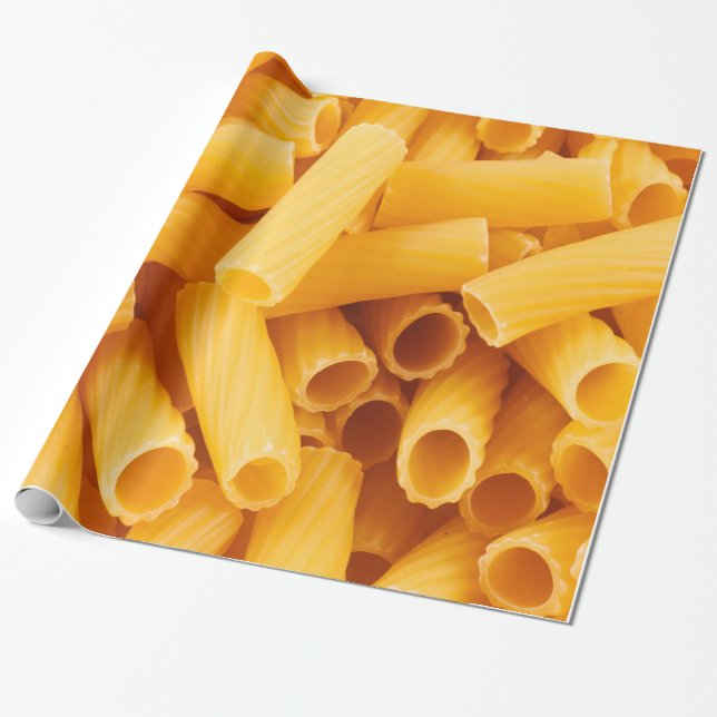 Rigatoni Macaroni Pasta Wrapping Paper (Unrolled)
