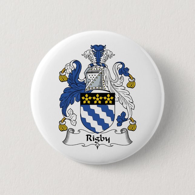 Rigby Family Crest Pinback Button (Front)