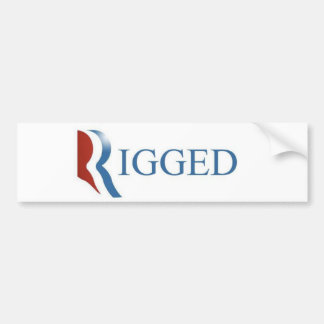 Rigged Bumper Sticker, GOP, RNC, Election Bumper Sticker