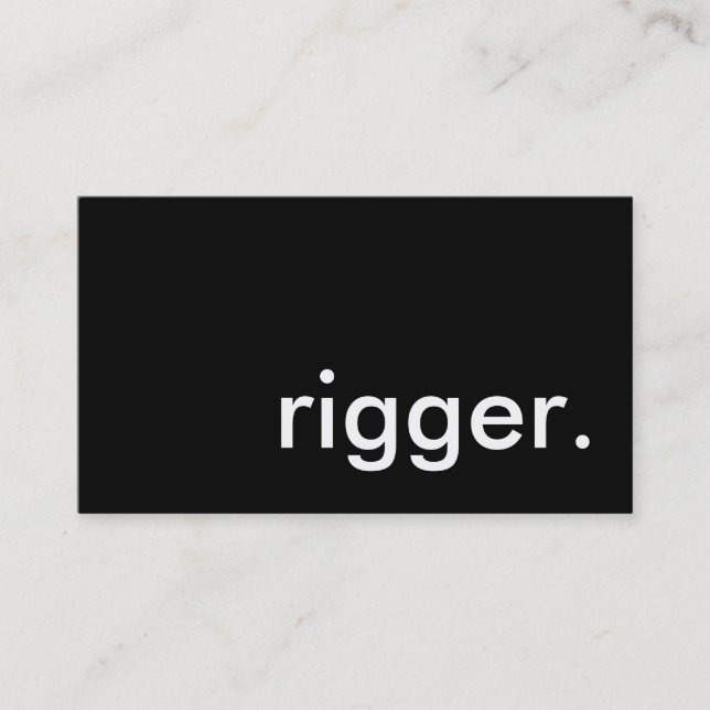 rigger. business card (Front)