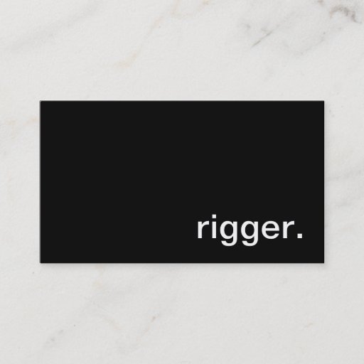 Customizable Rigger Business Card