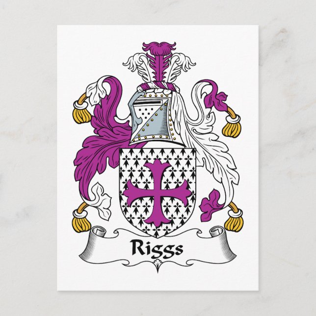 Riggs Family Crest Postcard (Front)
