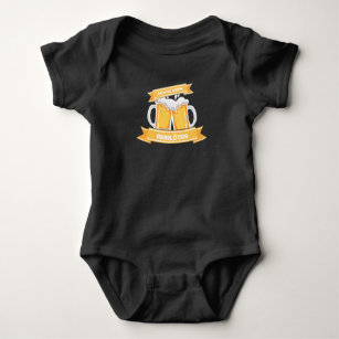 Right A Clean Drinking Beer Funny Logo Baby Bodysuit