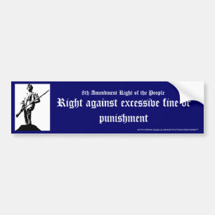 Right against excessive fine or punishment bumper sticker