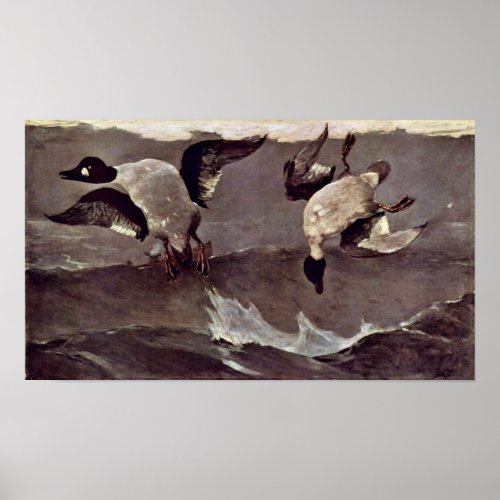 Right and Left by Winslow Homer Poster