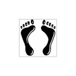 Right and Left feet Rubber Stamp