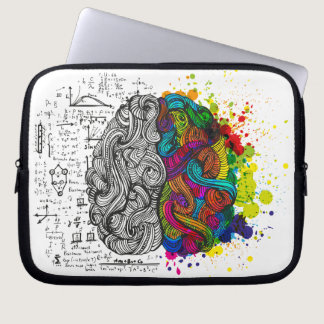 Right and Left side of the brain laptop 10" sleeve