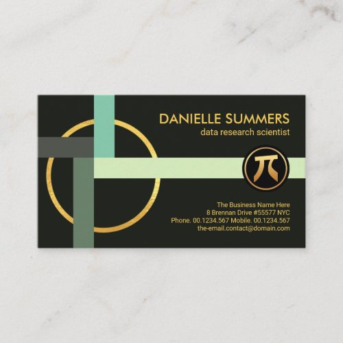 Right Angle Tangent Mathematical Shapes Business Card