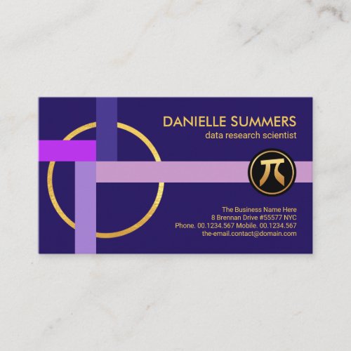 Right Angle Tangent Mathematical Shapes Tutor Business Card