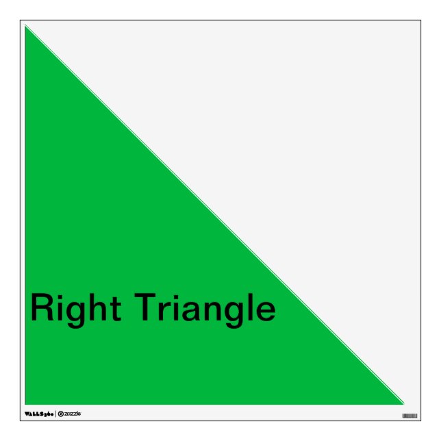 Right Angle Triangle Wall Decal (Front)