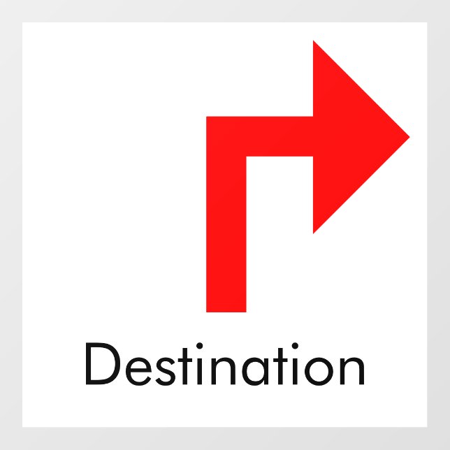 Right Angle Turn Floor Decal (Front)