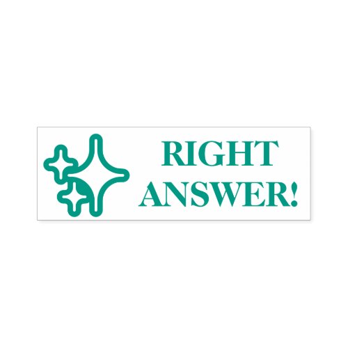 RIGHT ANSWER Commendation Rubber Stamp