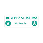 [ Thumbnail: "Right Answers!" + Custom Teacher Name Self-Inking Stamp ]