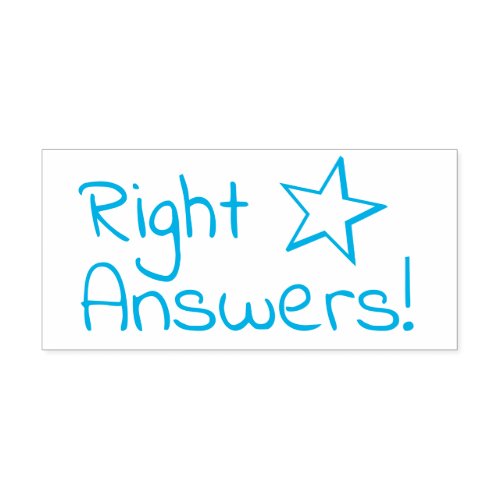 Right Answers Teacher Feedback Rubber Stamp