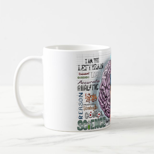Right Brain Left Brain Coffee Mug (Left)