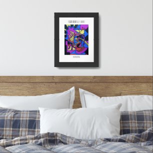Right Brain Left Brain-Hand Painted Abstract Framed Art