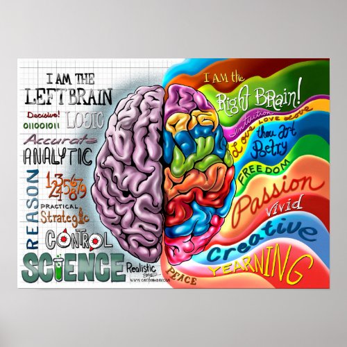 Right Brain Left Brain Poster