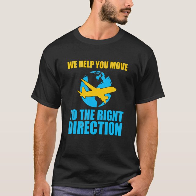 Right Direction Air Traffic Controller Airplane Gr T-Shirt (Front)