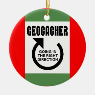 Right Direction Ceramic Ornament