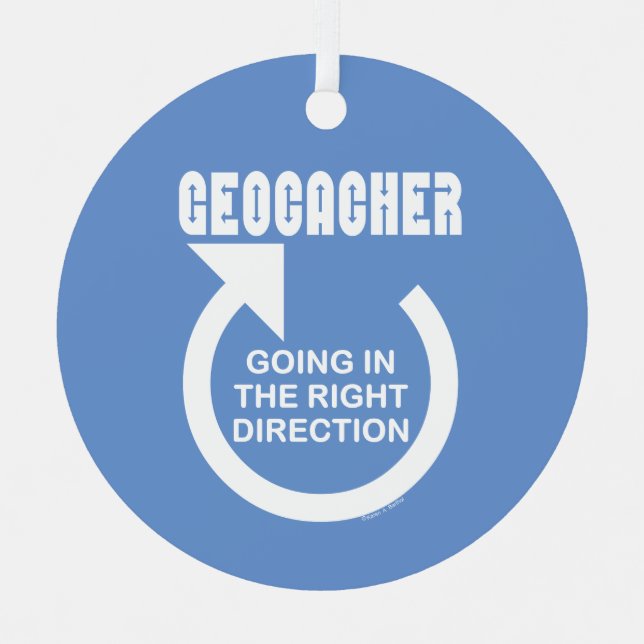 Right Direction Metal Ornament (Front)