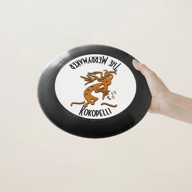 Right Facing Kokopelli Musician Custom Wham-O Frisbee (In Hand)