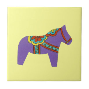 Right facing Purple Horse Tile