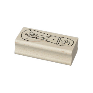 Right Footprint of extraterrestrial rubber stamp