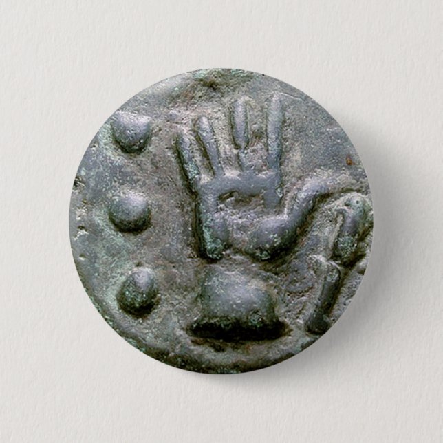 Right Hand Aes Grave Quadrans Button (Front)