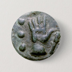 Right Hand Aes Grave Quadrans Button