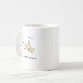 Right hand rule cross product Physics gang sign Coffee Mug (Front Left)