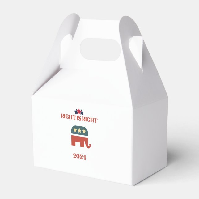 RIGHT IS RIGHT REPUBLICAN CONSERVATIVE 2024 FAVOR BOXES (Front Side)