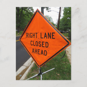 Right Land Closed Postcard