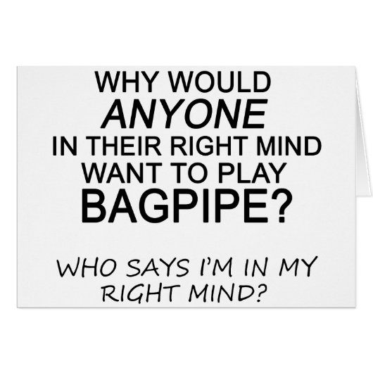 Right Mind Bagpipe Cards (Front Horizontal)