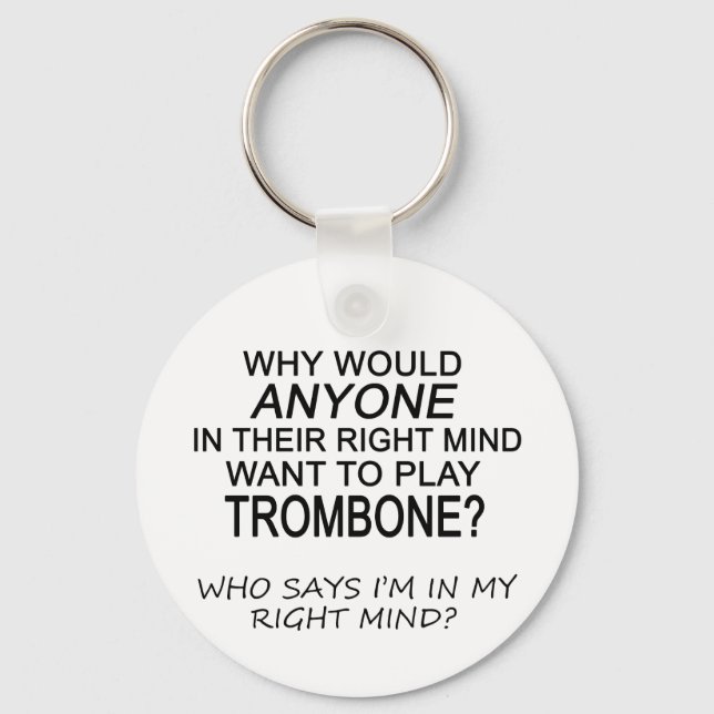 Right Mind Trombone Keychain (Front)