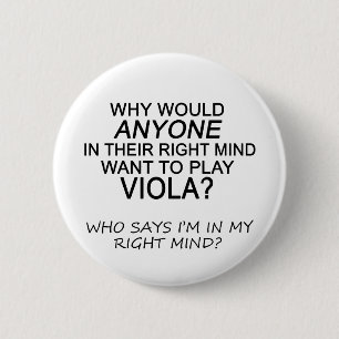 Right Mind Viola Pinback Button