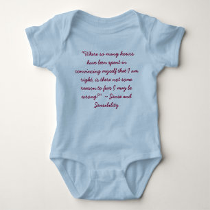 Right or Wrong Jane Austen Quote Baby Bodysuit