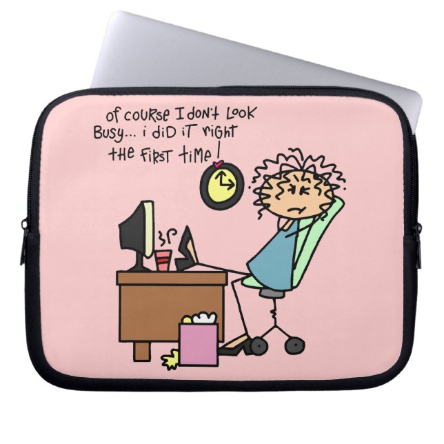 Right The First Time Humor Laptop Sleeve (Front)