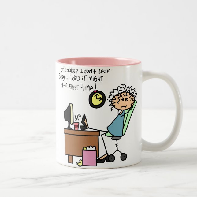 Right The First Time Humor Two-Tone Coffee Mug (Right)